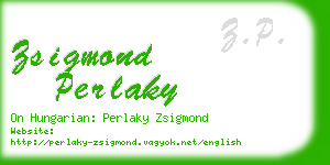 zsigmond perlaky business card